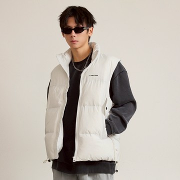 LAKING-簡約立領舖棉厚背心