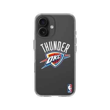 iPhone 16 Clear Case（相機按鈕） 透明 - NBA - Logo-奧克拉荷馬市雷霆 Oklahoma City Thunder - Light