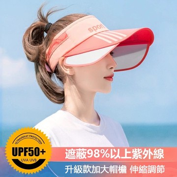 🔥優選🔥新款遮陽帽女夏季戶外騎車韓版棒球帽紫外綫空頂大簷太陽帽子涼帽