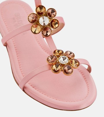 Giambattista Valli Jaipur embellished satin sandals