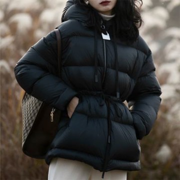 [巴黎精品] 現貨+預購頂級真羽絨外套90%鵝絨羽絨衣秋冬外套保暖大碼休閒女裝-連帽中長款女外套2色a1lm41
