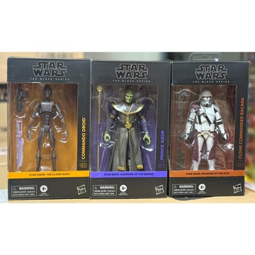 【超萌行銷】星際大戰 STAR WARS 黑標 6吋 突擊隊機器人 巴卡拉指揮官 西瑟王子 西佐 一套三款