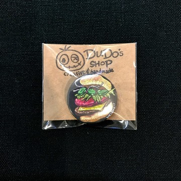 手繪插畫小胸章小徽章別針 | 漢堡
