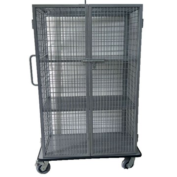 餐廳移動臺車酒店儲物籠車推拉車寫字樓手推車三層車移動儲物車[DD160110]