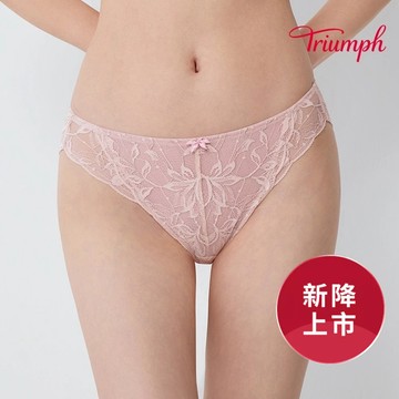 清新茉莉系列 低腰三角內褲 柔霧粉