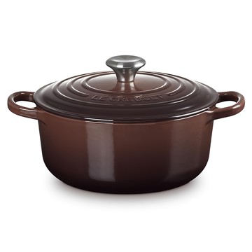 LE CREUSET 典藏圓鐵鍋 鋼頭 2.4L 20cm  1個  巧克力棕