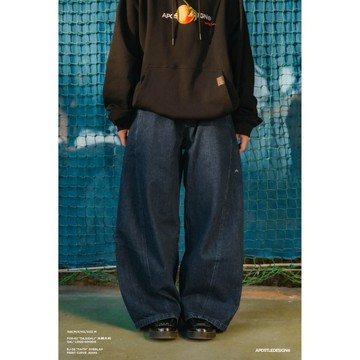 快速出貨 Apostle - 25AW BJ-02 "FAITH" Overlap Print Curve Jeans