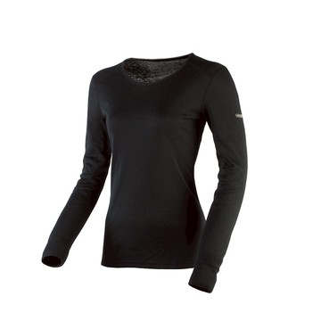 Route8八號公路 女 WARM 小V領抗菌保暖衣(黑色)(RE821304-0000)(1880)