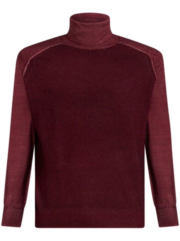 ETRO - Pegaso-appliqué wool jumper - men - Wool - M - Red