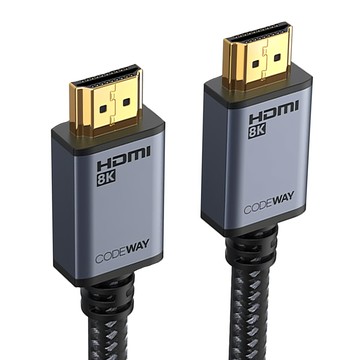 CODEWAY 8K HDMI 2.1版 60Hz UHD 傳輸線 灰色  5m  1條