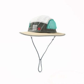 日本限定 POLER  DRY DRAW CORD RUN HAT 輕量透氣抽繩跑帽 拚色