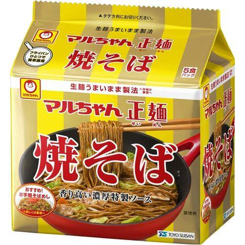 東洋水産 マルちゃん 正麺 ソース焼そば 110g ５食パック×18袋セット 取り寄せ商品