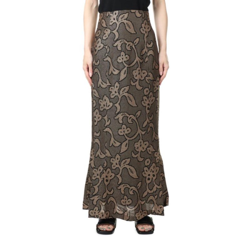 近鉄京都線 todayful トゥデイフルJacquard Leaf Pencilskirt