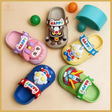 🧸百搭童鞋🧸超人兒童洞洞鞋2026新款夏季外穿防滑寶寶男涼鞋厚底包頭拖鞋女 3AL7