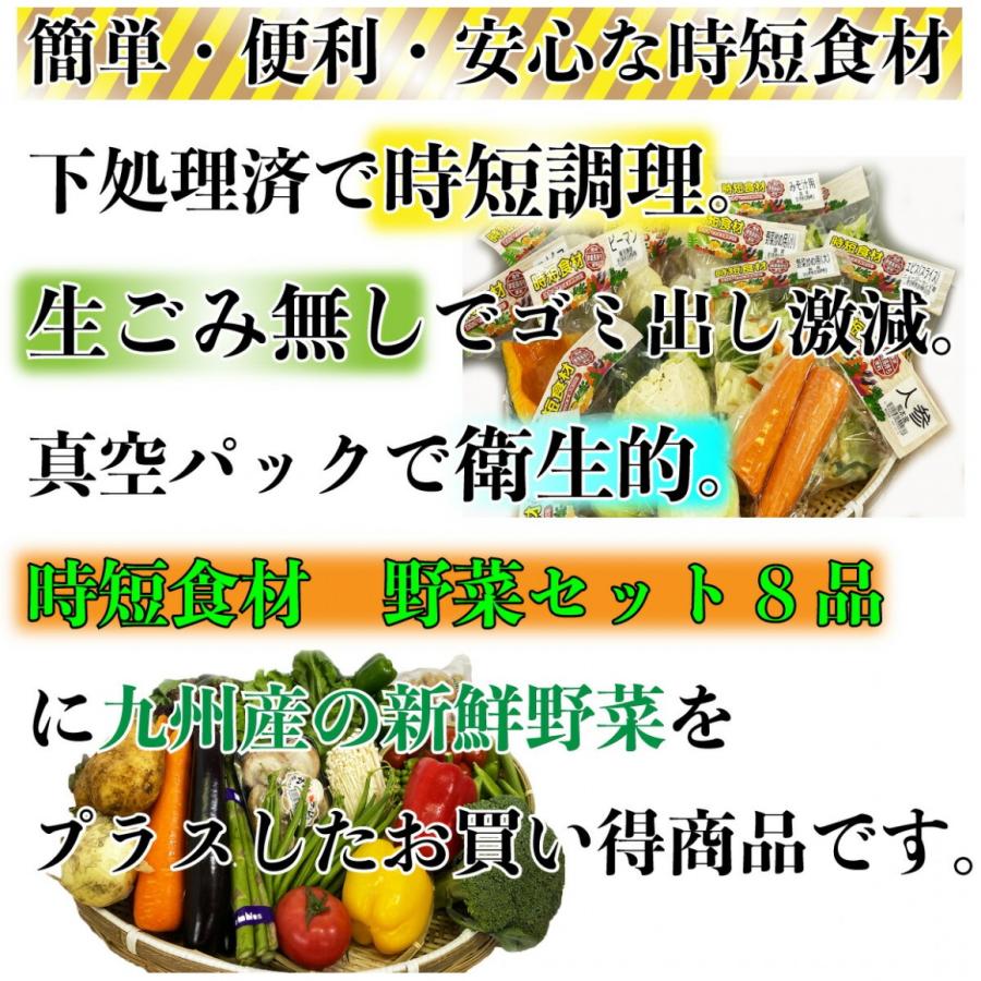 時短食材 野菜セット 8品 生野菜 送料無料 カット野菜 送料込 通販 野菜セット 野菜詰め合わせ 