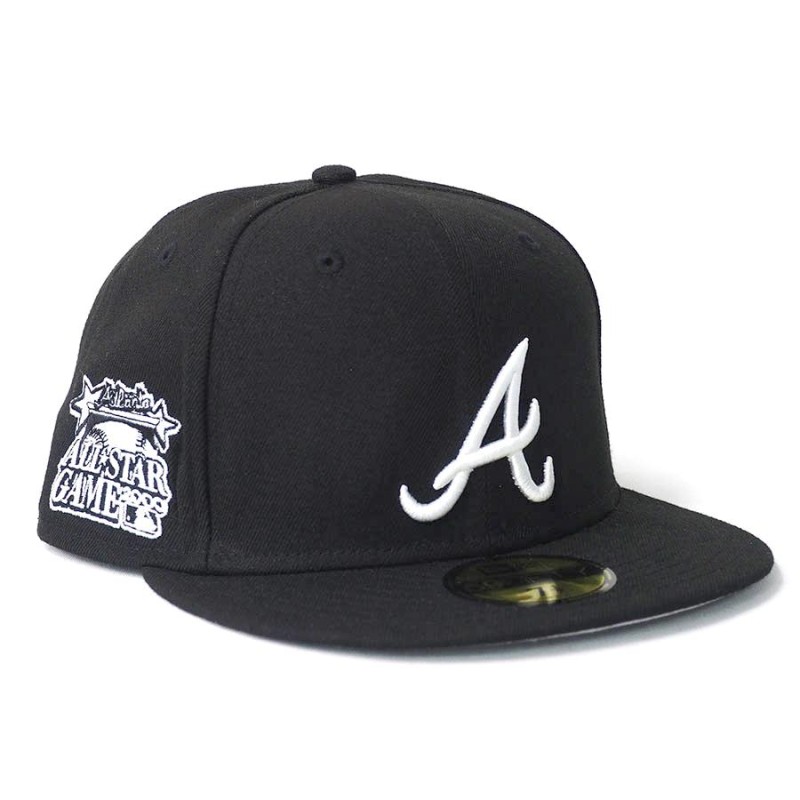 MLB ブレーブス キャップ 59FIFTY サイドパッチアップ Black Cap