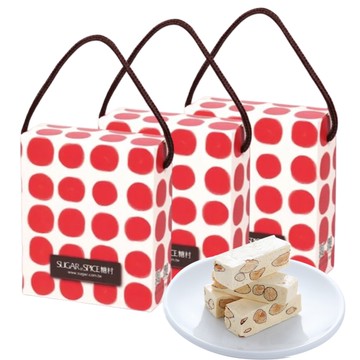 【糖村】法式金賞牛軋糖手提3盒組(原味/太妃/蔓越莓/春節禮盒)