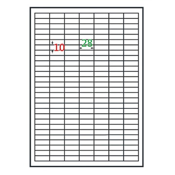 鶴屋 A4三用電腦標籤 108號 B1028 28 x 10mm  105張  196格