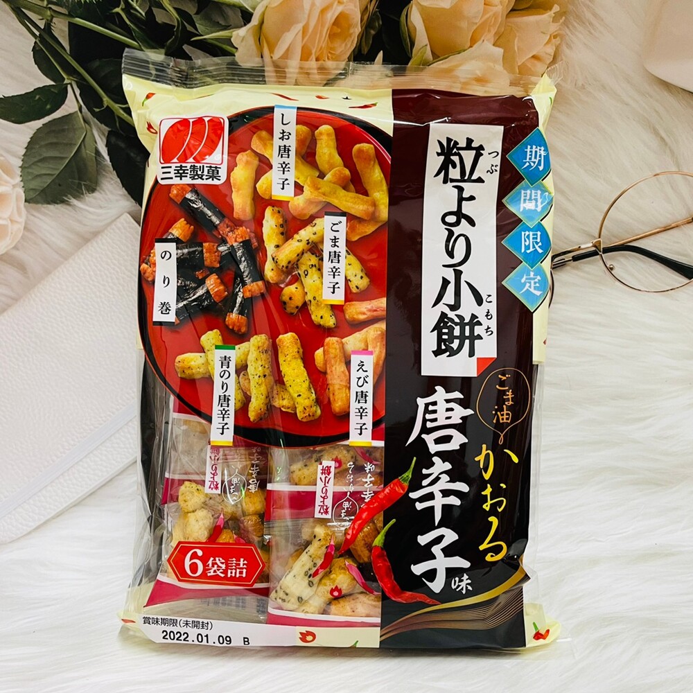 潼漾小舖日本三幸製果辣味綜合米果唐辛子味84g 芝麻油香 松果購物 買不完的生活好物 Line購物