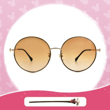 Disney 米妮│西班牙慶典 圓框太陽眼鏡 夕陽棕 (大框款)