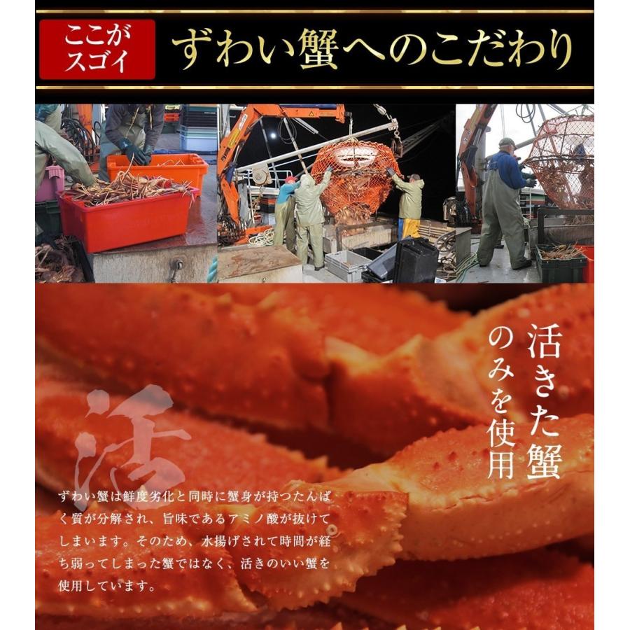 かに カニ 蟹 ズワイガニ 刺身OK 4Lズワイ剥身フルポーション 爪900g 爪下900g 肩肉1.2kg 総重量3kg 9〜12人前 かにしゃぶ