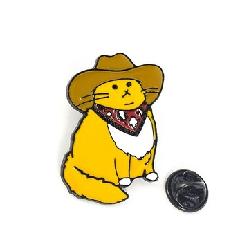 無用良品 貓先生別針  可愛俏皮 戴帽子貓咪胸針 貓咪 喵星人 別針 金屬胸針 橘貓 生日禮物 交換禮物 上課無聊