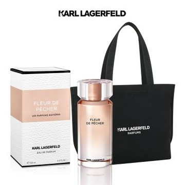 KARL LAGERFELD 桃色時尚淡香精100ml(贈黑色托特包)