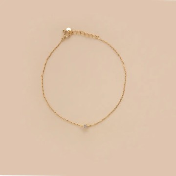 K18 經典六爪單鑽手鍊 0.08ct