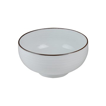 白山陶器 日本白磁千段湯碗-340ml