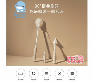 KU.KU 酷咕鴨 PLUS全角度矽膠奶瓶刷組，奶嘴刷頭設計可90°彎曲，貼合不易清洗的死角