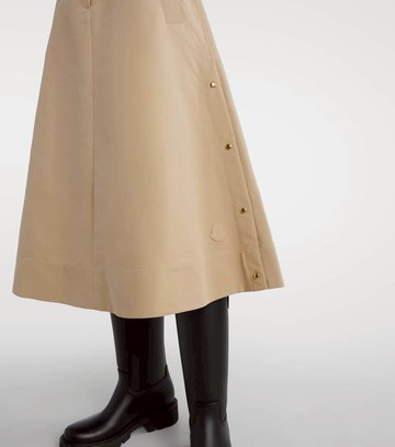 Moncler Belted cotton midi skirt