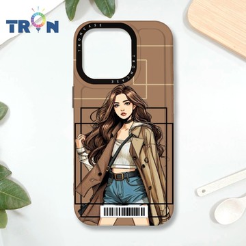 TRON IPHONE 16 PRO 雜誌風女孩 防摔 MAGSAFE 磁吸 太空載具殼 透黑 手機殼