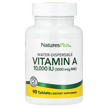 NaturesPlus, 水分散性維生素 A，90 片