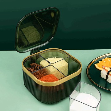 鹽味精調料盒一體多格家用組合裝調料罐子佐料盒廚房調料品收納盒