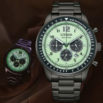 CITIZEN星辰 Chronograph系列 夜光型者 光動能計時腕錶 44mm/CA4507-84X