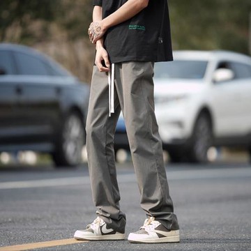 美式高街vibe機能沖鋒褲子春秋男款潮牌修身直筒痞帥秋季休閑長褲