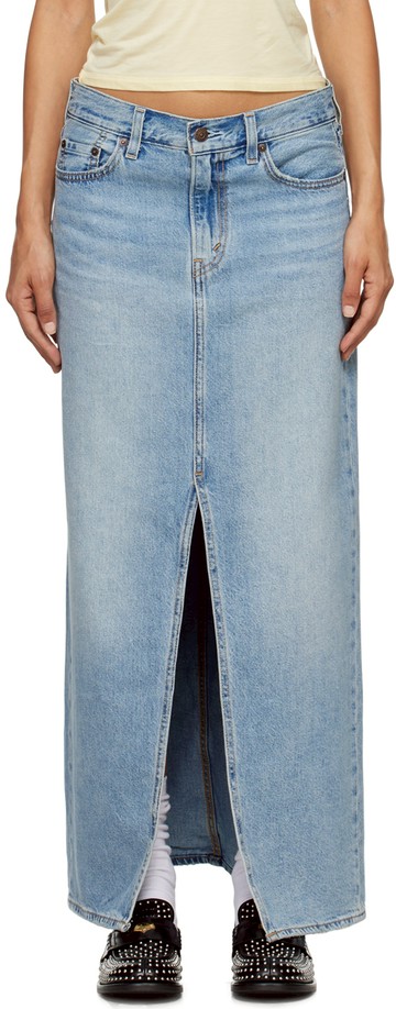 Levi's 蓝色 Ankle Column 牛仔半身裙