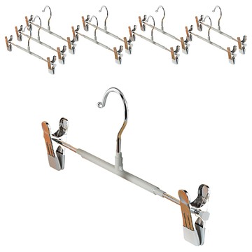 YUNMI 多功能不銹鋼無痕防滑褲架10件組  31 x 13cm  灰色