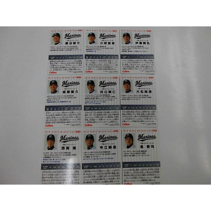 カルビープロ野球カード 2010年 千葉ロッテマリーンズ９名セット