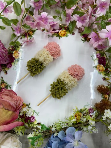 AY baker 韓式裱花 豆沙裱花 糰子 櫻花粉 原味 抹茶 三種口味