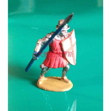 1比72俄羅斯進口手工成品金屬兵人條頓長矛騎士Teutonic Knights