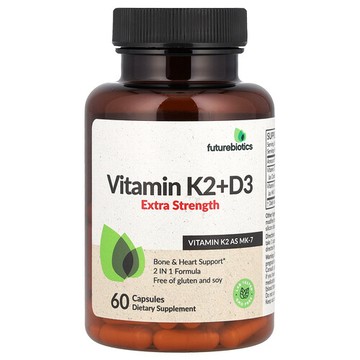 Futurebiotics, 維生素 K2+D3，特強型，60 粒膠囊