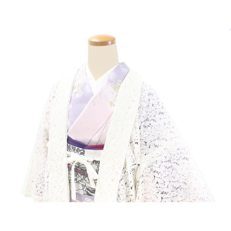 美品 レース 鳴っ 洗える夏着物 ロング“ほんのり甘いほほ笑みの涼感”長 