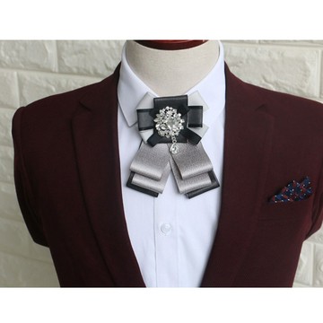 【拉福】領花滿天星超亮鑽領花新郎領結(可選色)