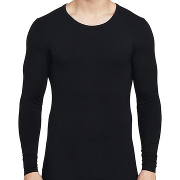 LIUKOO 煙斗 蓄熱保暖V領衫  M  黑色