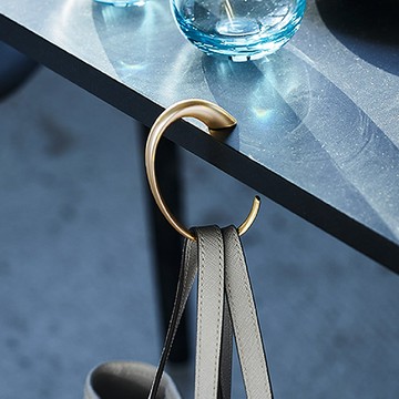 PHILIPPI 收納袋+C型隨身包袋掛勾(霧金)