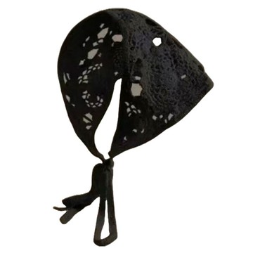 Afecto 可愛時尚三角頭巾帽  49 x 22cm  黑色