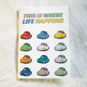 40頁筆記本 / 騎馬釘裝A5尺寸 / 金龜車 / 繽紛款