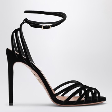 Wild Dream 105 black velvet sandals