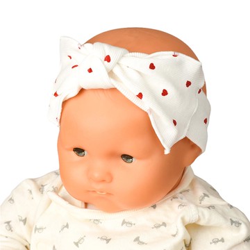 akachan honpo - 髮帶-滿版圖案-米白色 (44~48cm)